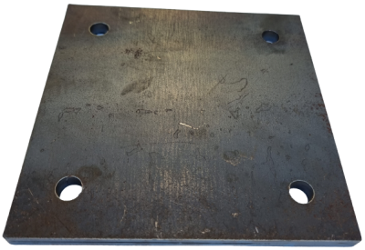 The Metal Warehouse Steel Base Plate for post column fencing 250x250x109